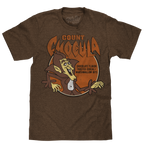 Count Chocula Distressed Monster Cereal Logo T-Shirt - Heather Brown