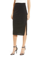 1.State Womens Metallic Pull-On Midi Skirt