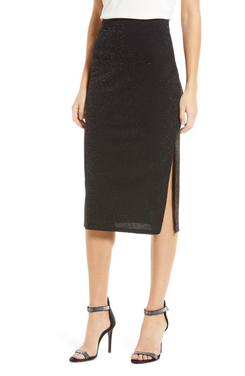 1.State Womens Metallic Pull-On Midi Skirt
