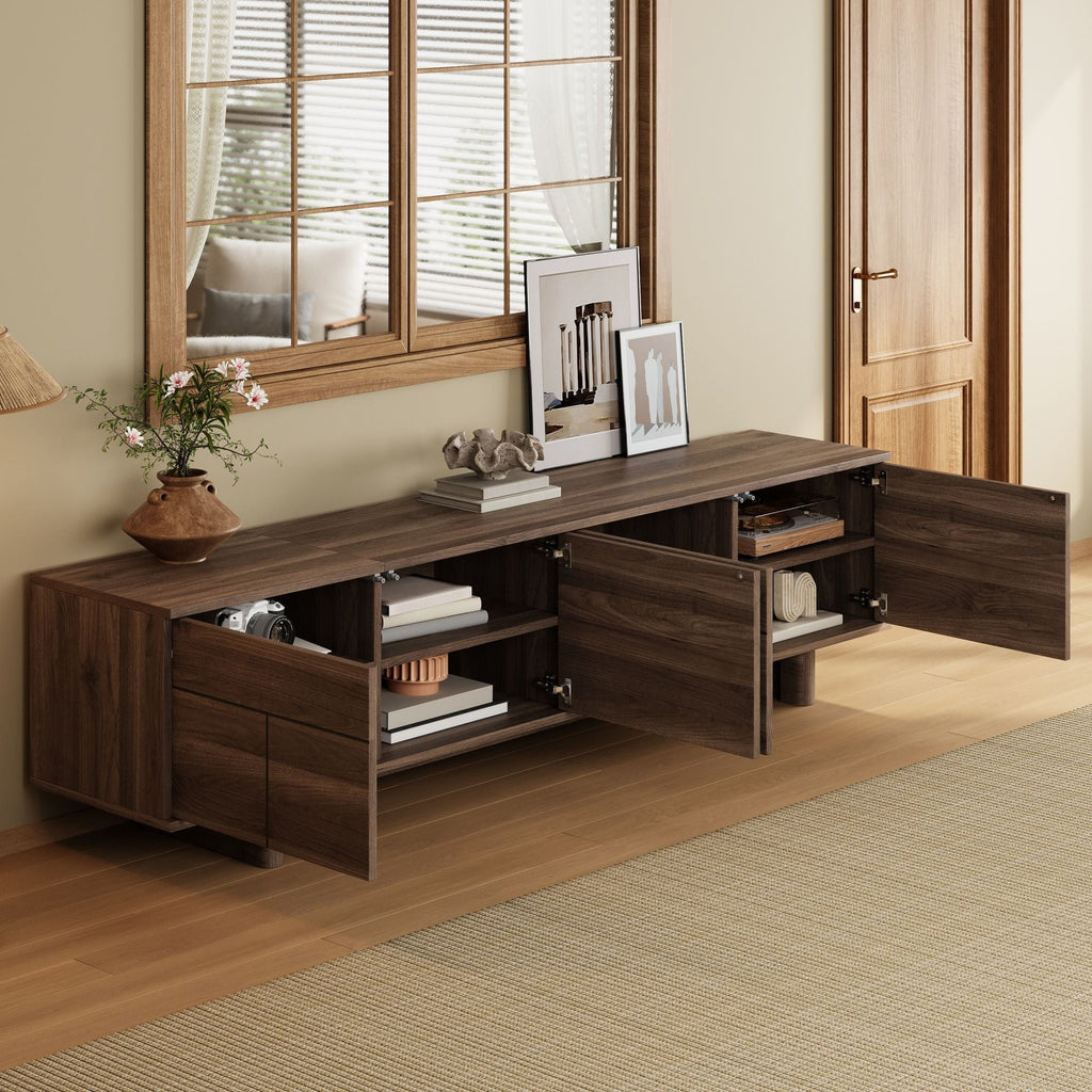 TV Stand For TVs Up To 85" - Dark Brown