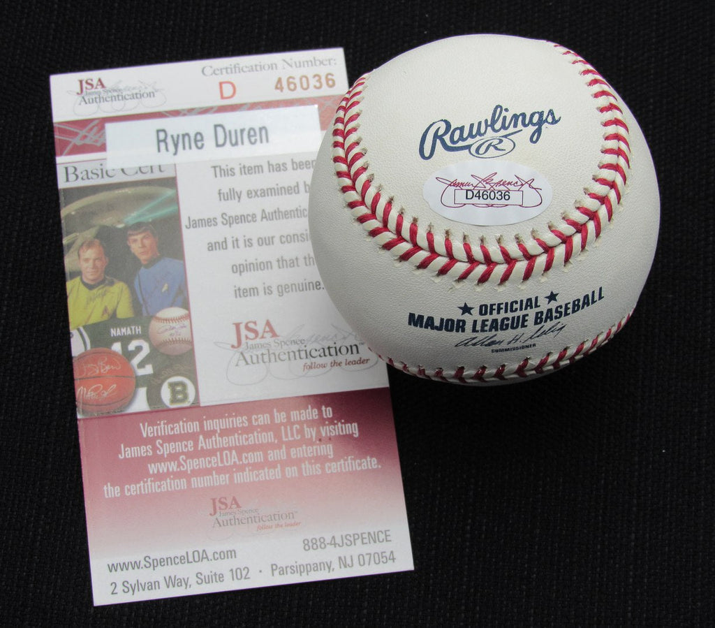 Ryne Duren Signed/Auto Yankees 100th OML Baseball JSA 186626