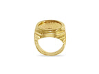 Fancy Solid White/Yellow/Rose Gold Handmade Coin Ring , 1/10oz Coin ,
