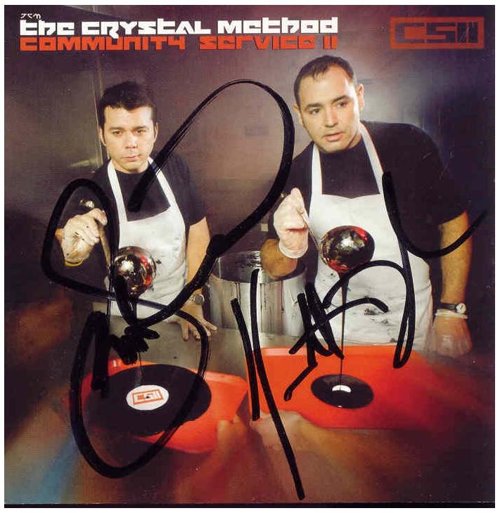 The Crystal Method Autographed Signed CD Cover