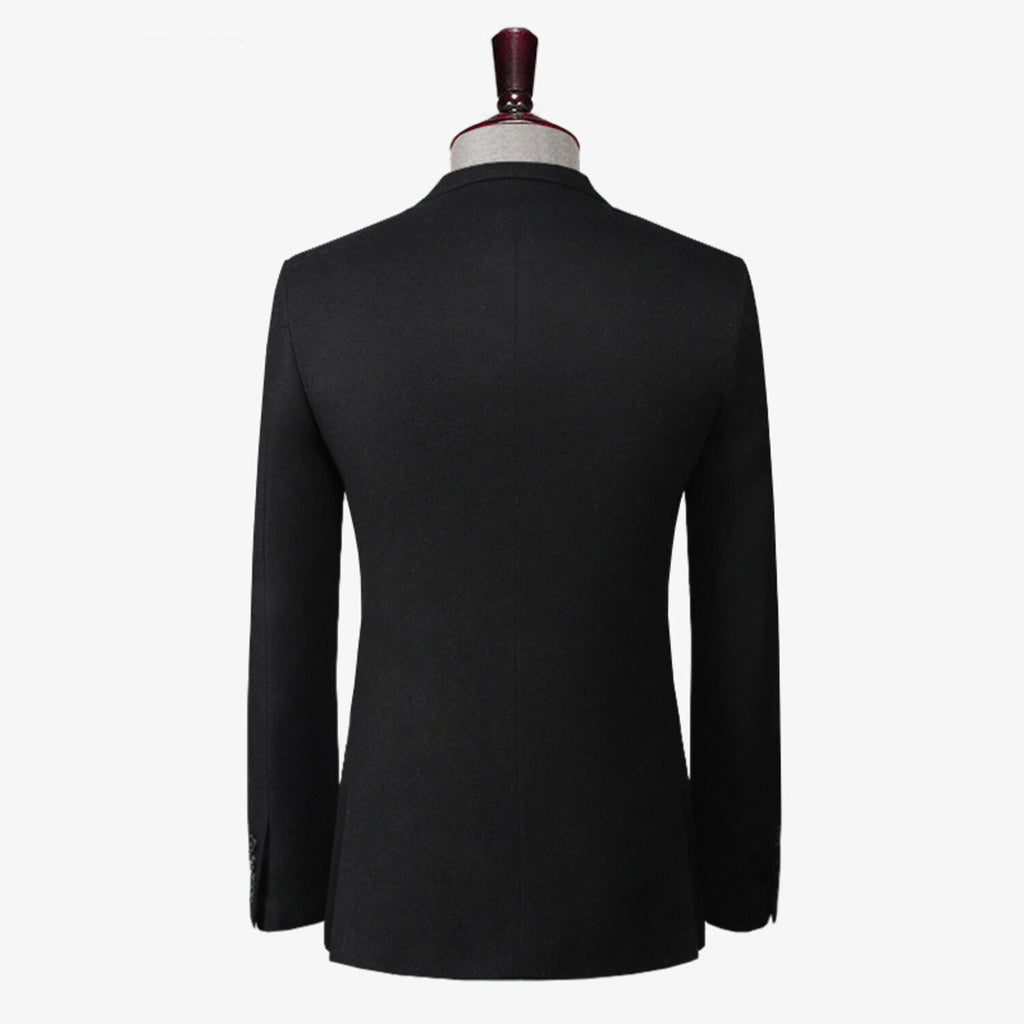 2 Button Wool Suit // Black Melange