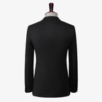 2 Button Wool Suit // Black Melange