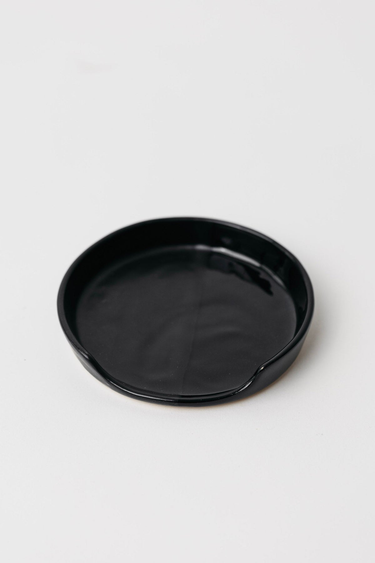 Sable Spoon Rest - Matte Black/Glossy Black - 4 inch
