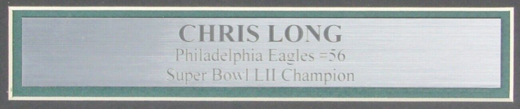 Chris Long Philadelphia Eagles Signed/Autographed 8x10 Photo Framed JSA 157830