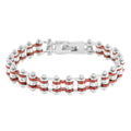 SK2014  Mini Size Two Tone Silver Candy Red With White