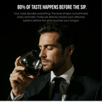 Kami Rotating Crystal Wine Glass & Wooden Coaster