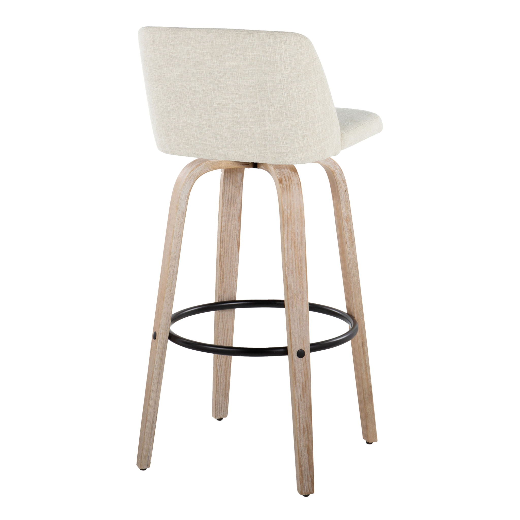 Toriano - Contemporary Fixed Height Barstool Swivel And Round