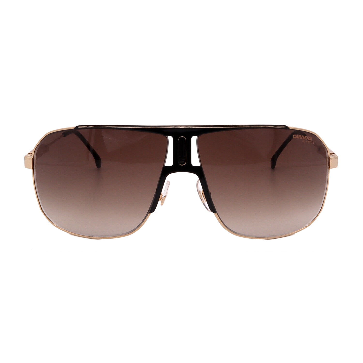 Carrera // Men's //  1043/S-2M2-Aviator Sunglasses // Black Gold + Brown Gradient