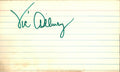 Vic Albury Minnesota Twins d.2017 Signed/Autographed 3x5 Index Card 162572