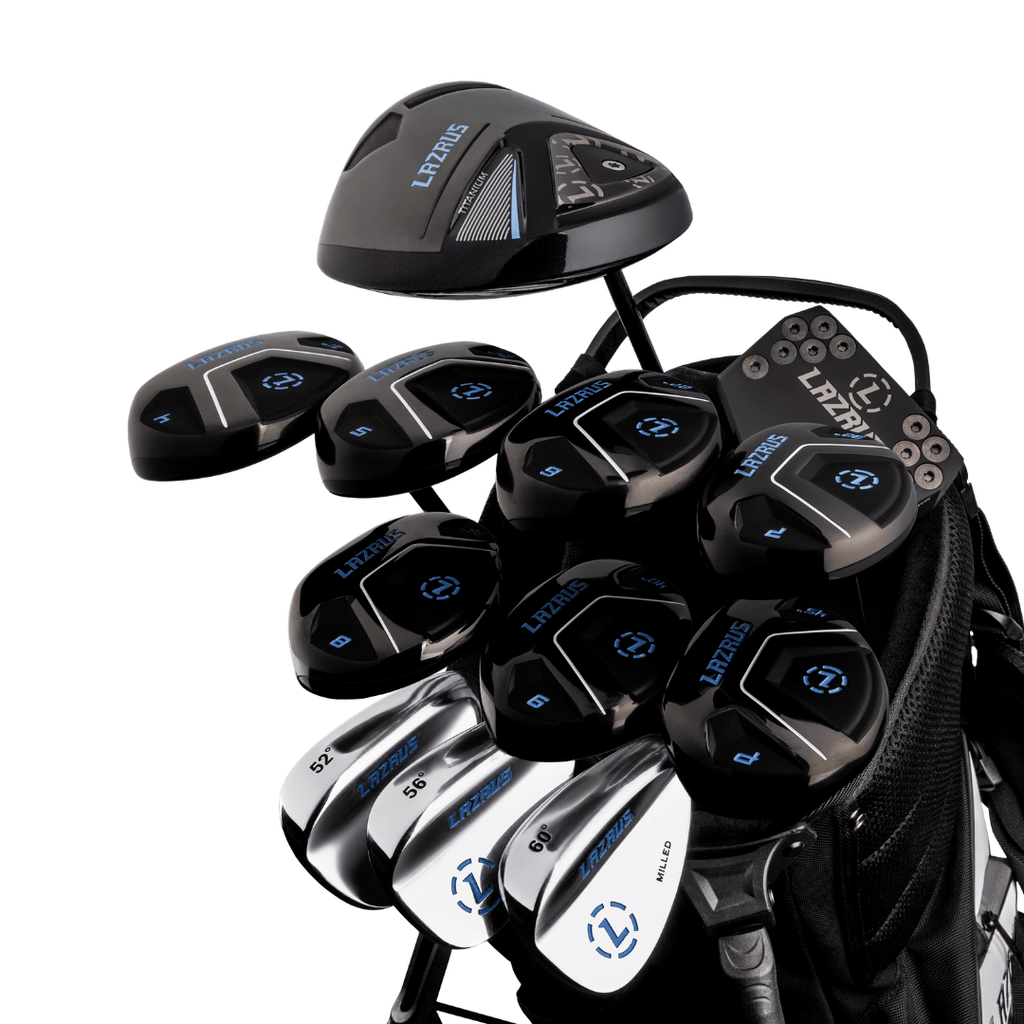 Lazrus Golf 13 pc Set - Laz2 Driver, 3 Wedges Set, Hybrids (4-PW), Putter & Bag (optional)