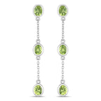 2.10 Carat Genuine Peridot .925 Sterling Silver Earrings