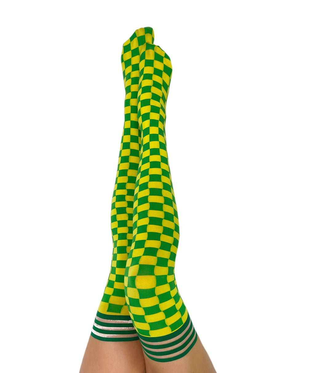 Game Day! - Green & Yellow Thigh-Highs