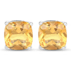 5.80 Carat Genuine Citrine .925 Sterling Silver Earrings