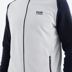 Raglan Hooded Polar Sweatshirt // White + Navy Blue