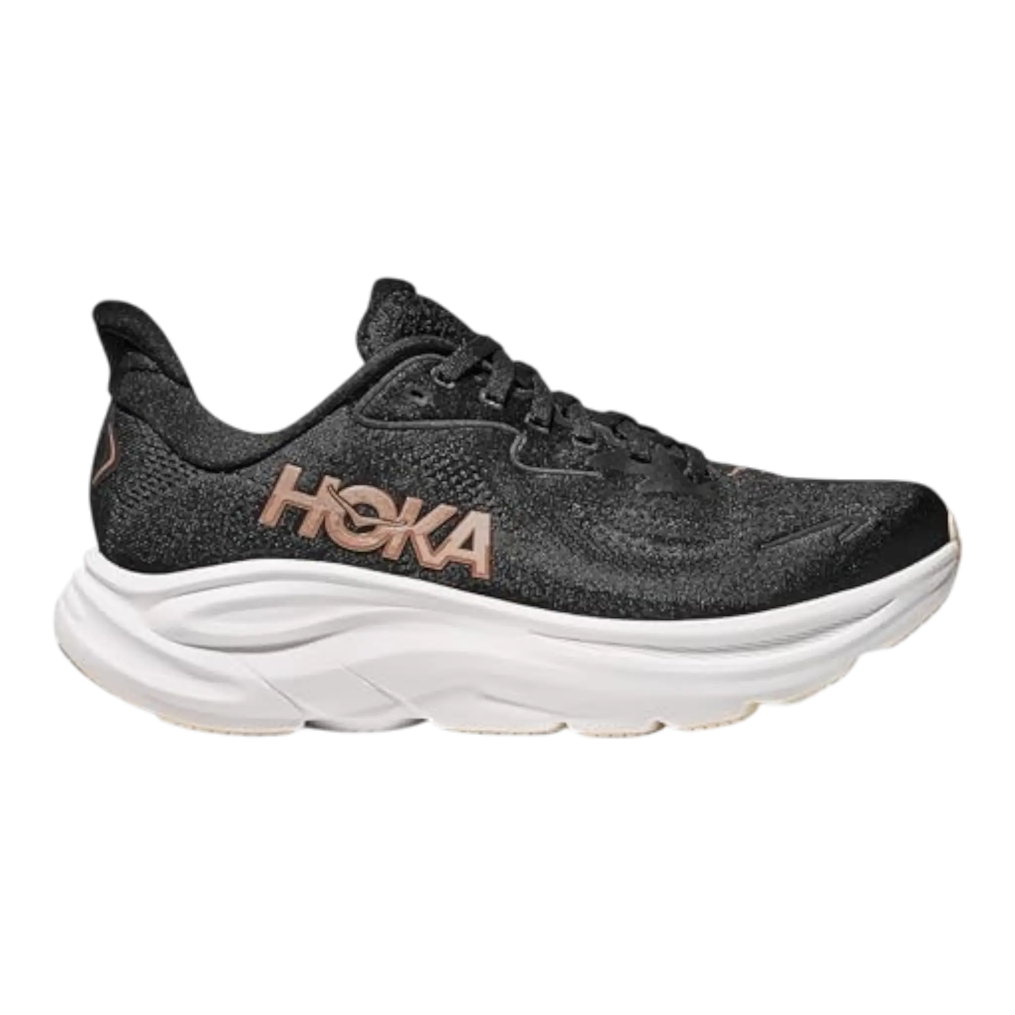 Hoka Clifton 10 Women Running Sneakers Black Rose Gold