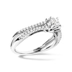 14K White Gold 5/8 Cttw Diamond Split Shank Engagement Ring  (G-H Color, VS2-SI1 Clarity) - Size 7