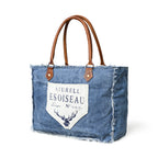 Denim Boho Chic Canvas Shoulder Bag