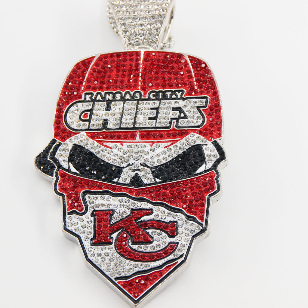 Newest Sports Team Logo Bandit Skull  Pendant Necklace – Iced Out Hip Hop Jewelry for True Fans