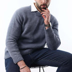 Crewneck Knit Sweater // Indigo