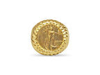 Fancy Solid White/Yellow/Rose Gold Handmade Coin Ring , 1/10oz Coin ,
