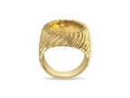Fancy Solid White/Yellow/Rose Gold Handmade Coin Ring , 1/10oz Coin ,