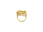 Fancy Solid White/Yellow/Rose Gold Handmade Coin Ring , 1/10oz Coin ,