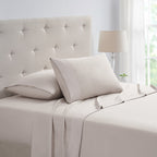 Bamboo 4 Piece 1800 Thread Count luxurious Ultra-soft Waffle Hem Sheet Set