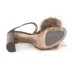 Women's Open Toe Mary Janes Heels // Brown