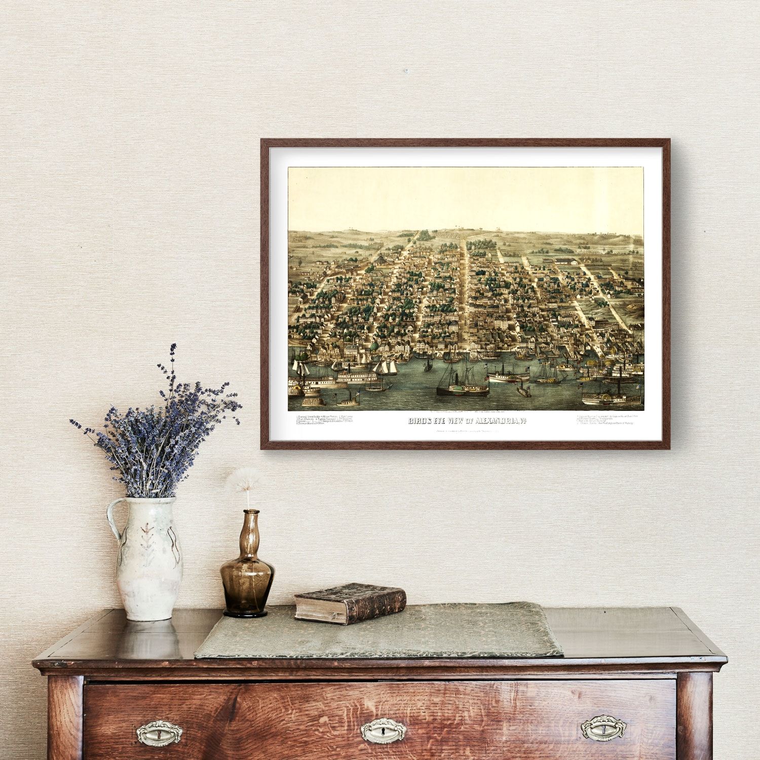 Vintage Map of Alexandria, Virginia 1863