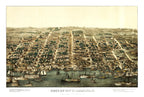 Vintage Map of Alexandria, Virginia 1863