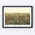 Vintage Map of Alexandria, Virginia 1863