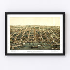 Vintage Map of Alexandria, Virginia 1863