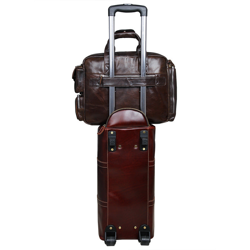 Flash Sale Vintage Leather Messenger Bag Mens Leather Briefcase