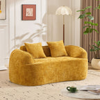 Curved 2 Person Compress Sofa With Armrests