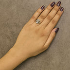 14K Yellow Gold 1.0 Cttw Princess Diamond Geometric Cocktail Ring