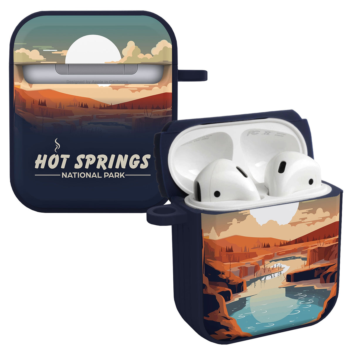 National Parks Hot Springs HDX Apple Airpods Gen 1 & 2 Case Cover