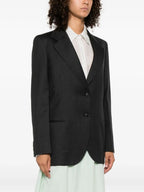 Prada Women Notched-Lapels Wool Blazer