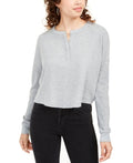 Self Esteem Juniors' Plush Waffle Henley Top