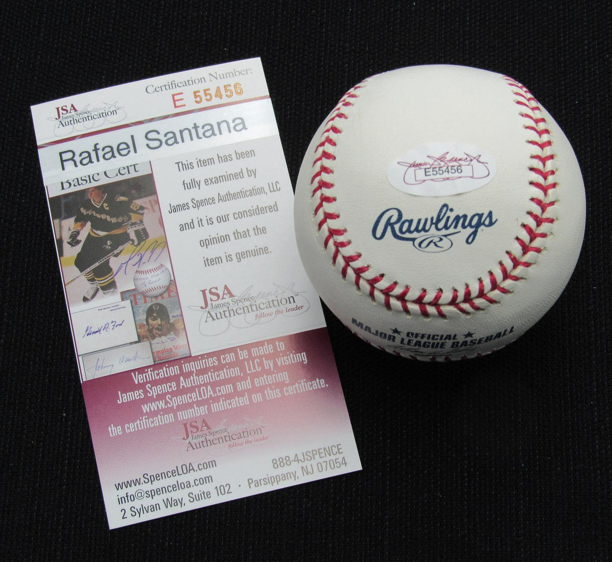 Rafael Santana Signed/Auto Yankees 100th OML Baseball JSA  186874