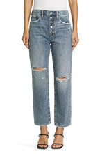 Pistola Charlie High Waist Shredded Straight Leg Jeans in Pulse - Destructed, Size 28