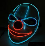 LED Glowing Joker Mask Halloween Rave Cosplay