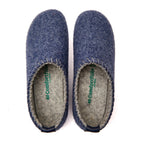 Yew Wool Slipper // Navy + Gray