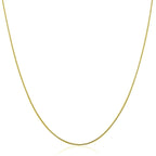 14k Yellow Gold Thin Motif Round Omega Necklace