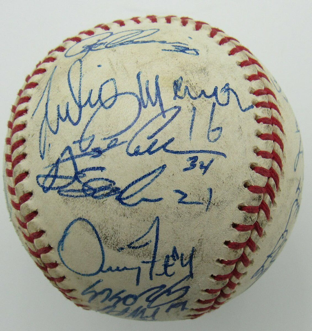 2002 Harrisburg Senators AA Minor League Team Signed by 23 OML Baseball 148888