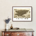 Vintage Map of Key West, Florida 1884