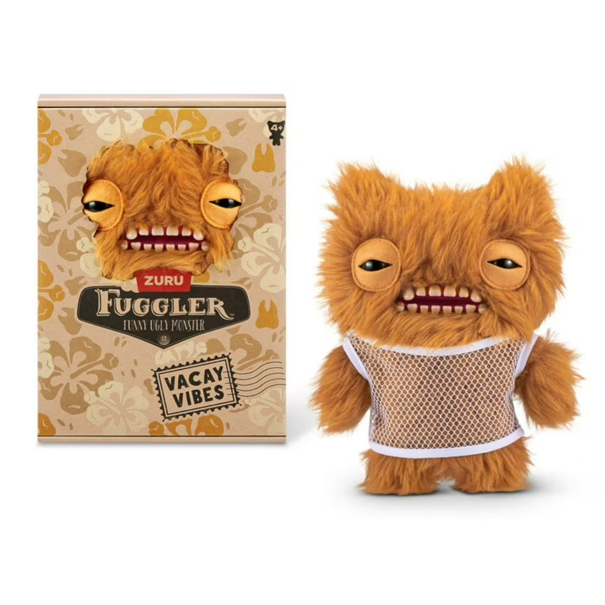 Zuru Fuggler Vacay Vibes Munch Munch Ginger Funny Ugly Monster Plush Toy 9 Inch