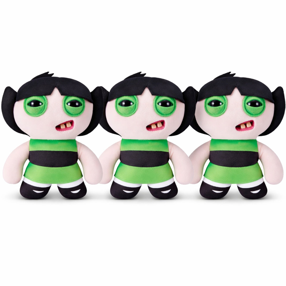 Pack of 3 Zuru Fuggler Powerpuff Girls Buttercup Funny Ugly Monster Plush Toy 9 Inch